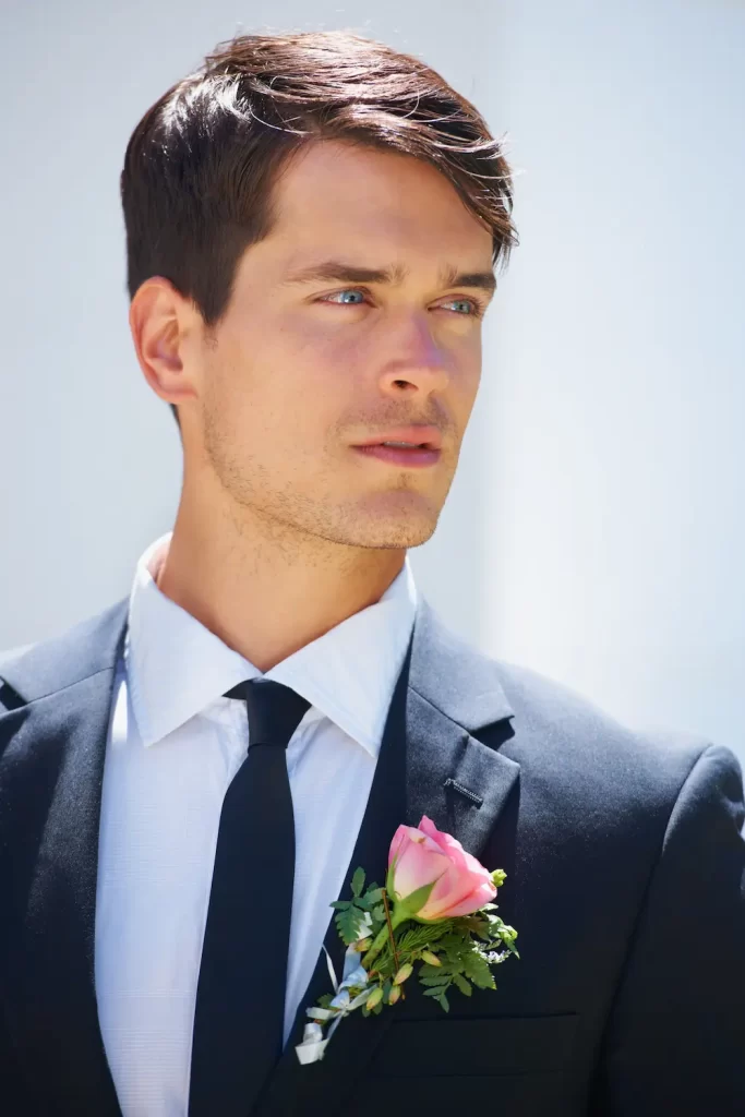 Blueberry Moon Cakes, photo of a dashing groom. www.blueberrymooncakes.co.uk. Bristol, UK